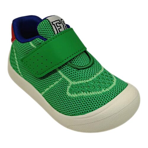 Sneaker primi passi bambino modello Cocoon verde e verde chiaro con strappo – Falcotto