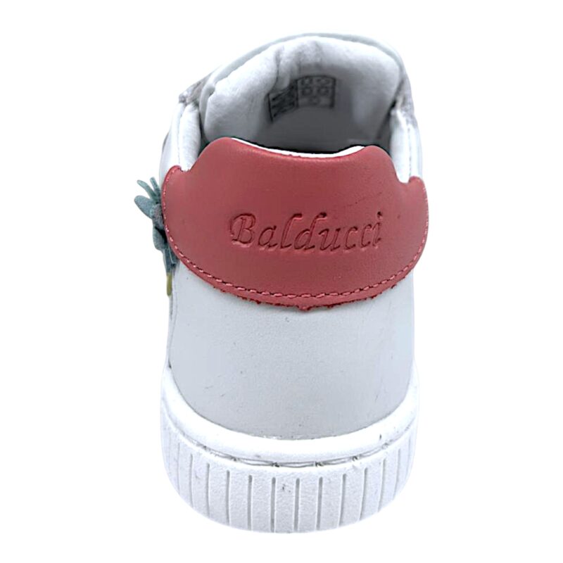 Sneaker primi passi grigio-bianco per bambina con decorazioni floreali multicolor e doppio strappo – Balducci 4 Sneaker primi passi grigio-bianco per bambina con decorazioni floreali multicolor e doppio strappo – Balducci