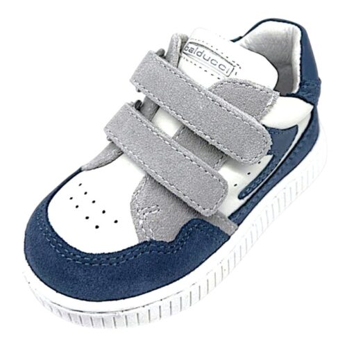 Sneaker primi passi jeans-bianco-blu per bambino con doppio strappo – Balducci 10 Sneaker primi passi jeans-bianco-blu per bambino con doppio strappo – Balducci