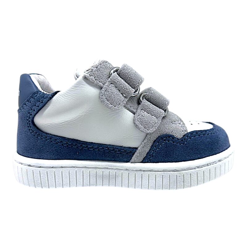 Sneaker primi passi jeans-bianco-blu per bambino con doppio strappo – Balducci 2 Sneaker primi passi jeans-bianco-blu per bambino con doppio strappo – Balducci