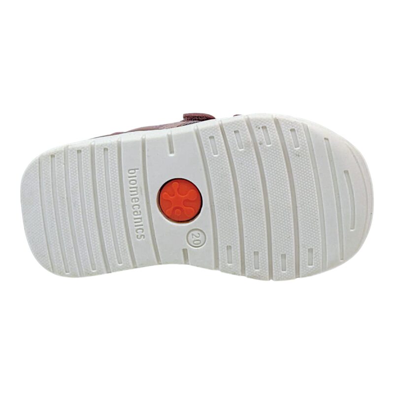 Sneaker primi passi rosa antico con strisce metallic pink-pink-glitter pink con strappi – Biomecanics