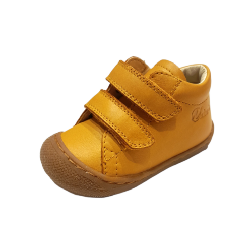 Sneaker primi passi unisex Cocoon giallo zucca con strappi – Naturino