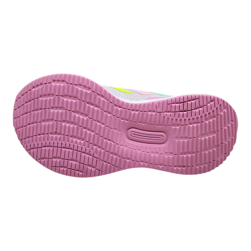 Sneaker retata white-lime-pink-teal con velcro e lacci elastici – Adidas