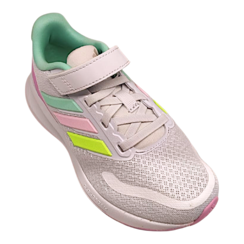 Sneaker retata white-lime-pink-teal con velcro e lacci elastici – Adidas