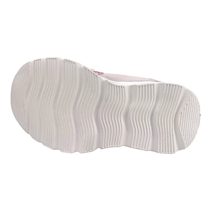 Sneaker sportiva bambina Frozen pink-lilac con doppio strappo e luci - Silver