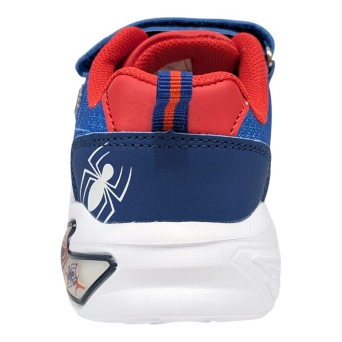 Sneaker sportiva bambino blu-rossa spider-man con strappo, lacci elastici e luci - Silver