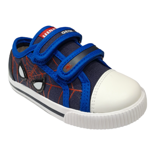 Sneaker sportiva bimbo in tessuto con strappo navy-red Spiderman - Geox