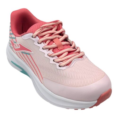 Sneaker sportiva blu rosa fucsia per bambina in tessuto retato e lacci elastici Joma 5