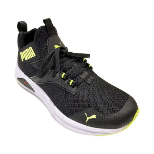 Sneaker sportiva in tessuto retato nero per bambino con logo Puma laterale e lacci - Puma