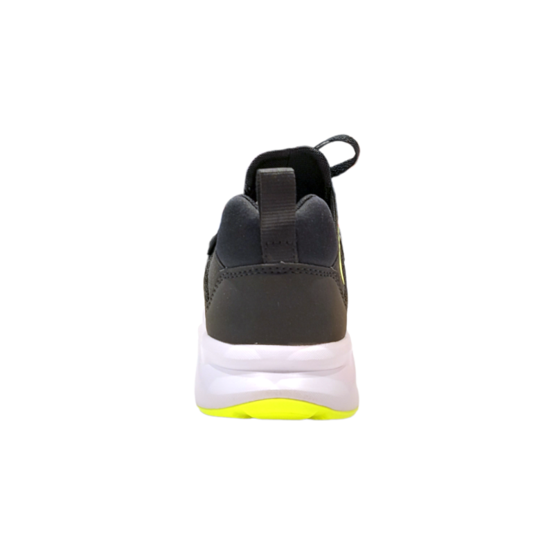 Sneaker sportiva in tessuto retato nero per bambino con logo Puma laterale e lacci elastici - Puma 4 Sneaker sportiva in tessuto retato nero per bambino con logo Puma laterale e lacci - Puma