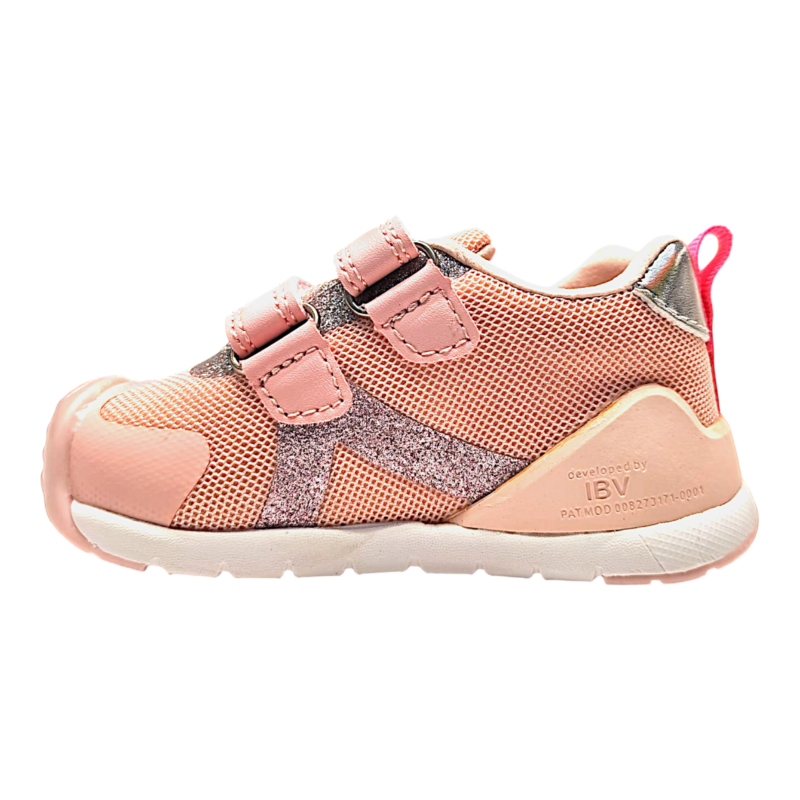 Sneaker sportiva per bambina primi passi in tessuto rosa con doppio strappo, cuore e scritta Love – Biomecanics 3 Sneaker sportiva per bambina primi passi in tessuto rosa con doppio strappo, cuore e scritta Love – Biomecanics