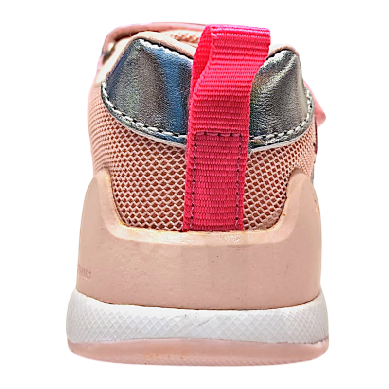 Sneaker sportiva per bambina primi passi in tessuto rosa con doppio strappo, cuore e scritta Love – Biomecanics 4 Sneaker sportiva per bambina primi passi in tessuto rosa con doppio strappo, cuore e scritta Love – Biomecanics