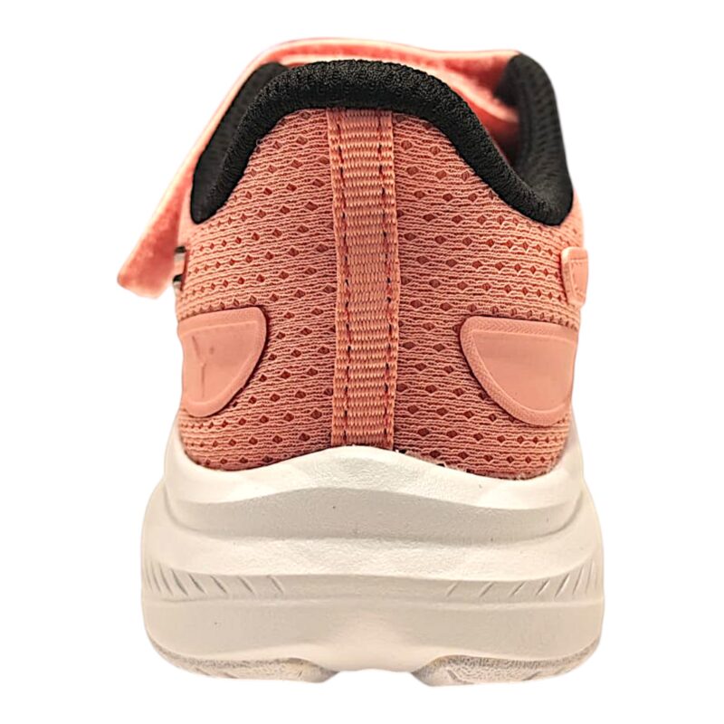 Sneaker sportiva rosa-bianca in tessuto mesh synth per bambina con strappo e lacci elastici - Puma 4 Sneaker sportiva rosa-bianca in tessuto mesh synth per bambina con strappo e lacci elastici - Puma