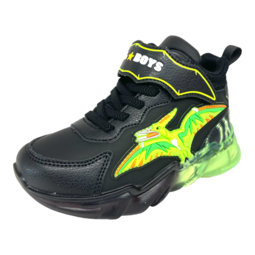 Sneakers Pterodattilo nere con luci per bambino – BULL BOYS