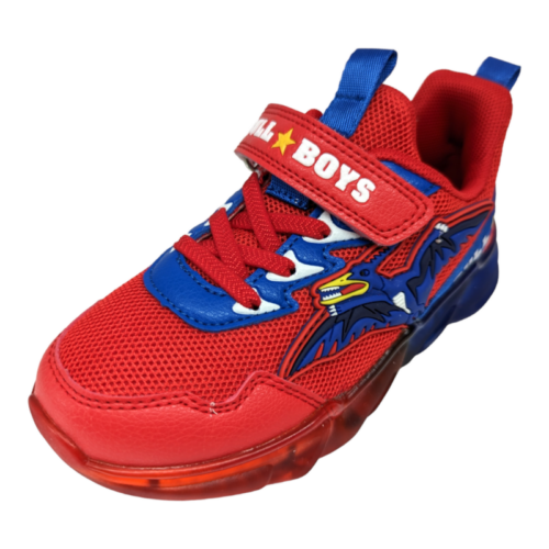 Sneakers Pterodattilo rosso con luci per bambino – BULL BOYS