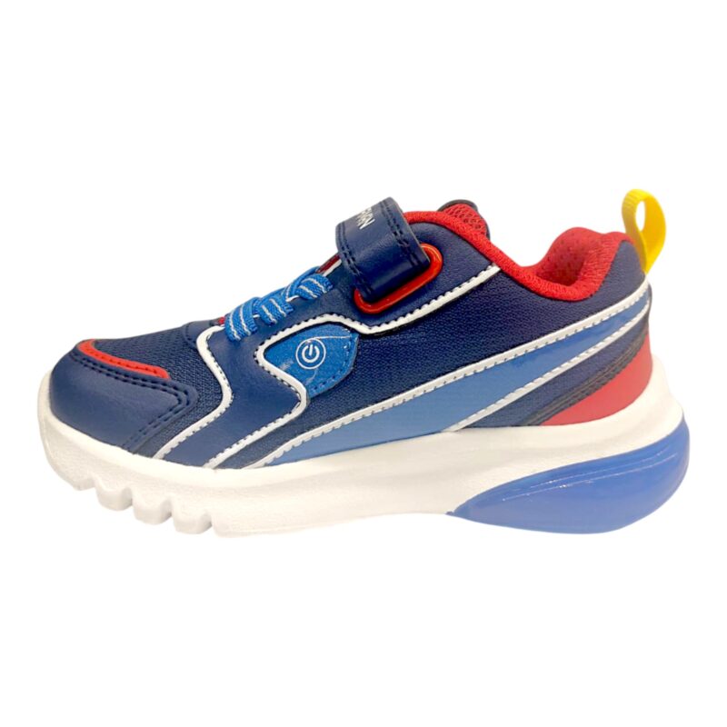 Sneakers Superman blu-red con strappo, lacci elastici e luci - Geox 3 Sneakers Superman blu-red con strappo, lacci elastici e luci - Geox