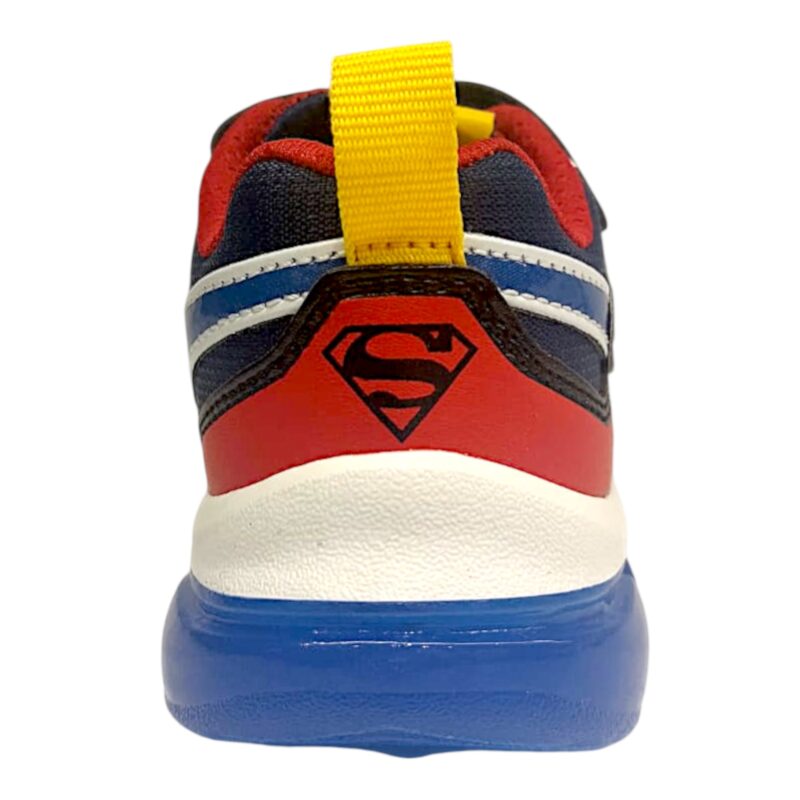 Sneakers Superman blu-red con strappo, lacci elastici e luci - Geox 4 Sneakers Superman blu-red con strappo, lacci elastici e luci - Geox