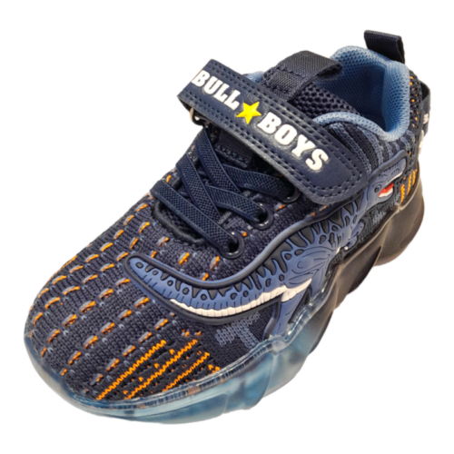 Sneakers T-Rex blu con luci per bambino – BULL BOYS
