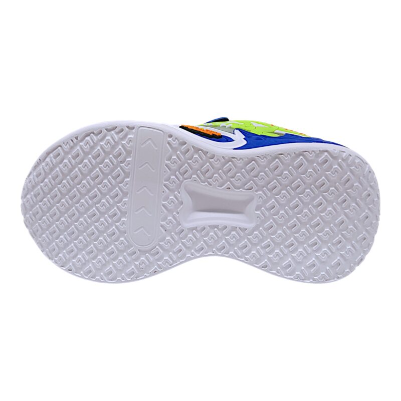 Sneakers T-Rex royal blue-lime green con lacci elastici strappo e luci per bambino – BULL BOYS