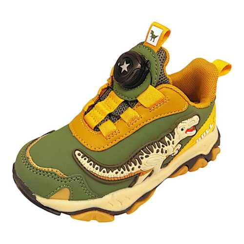Sneakers T-Rex verde giungla con luci per bambino – BULL BOYS