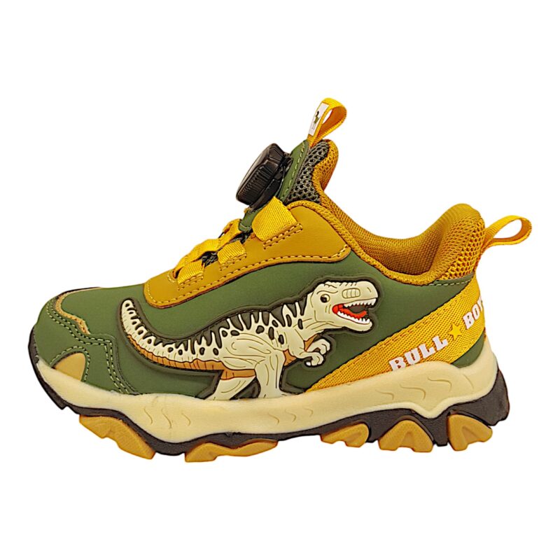 Sneakers T-Rex verde giungla con luci per bambino – BULL BOYS