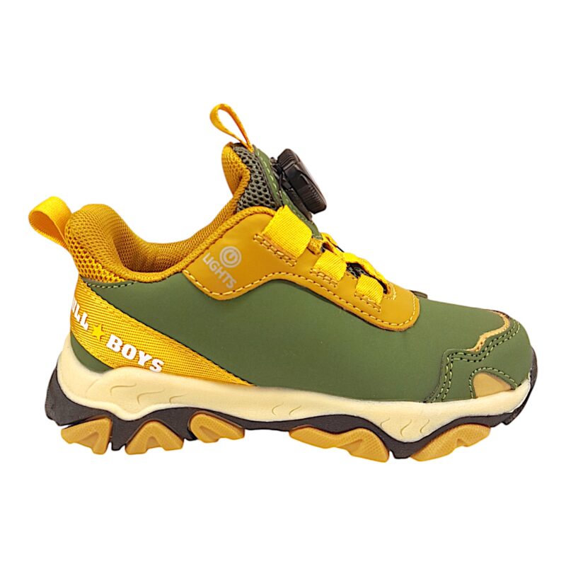 Sneakers T-Rex verde giungla con luci per bambino – BULL BOYS