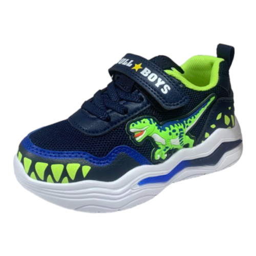 Sneakers Velociraptor blu con luci per bambino – BULL BOYS
