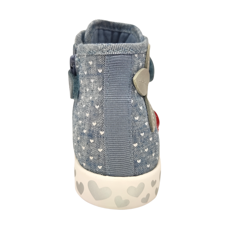 Sneakers alta ciak bambina color jeans-avio con ciliegie - Geox