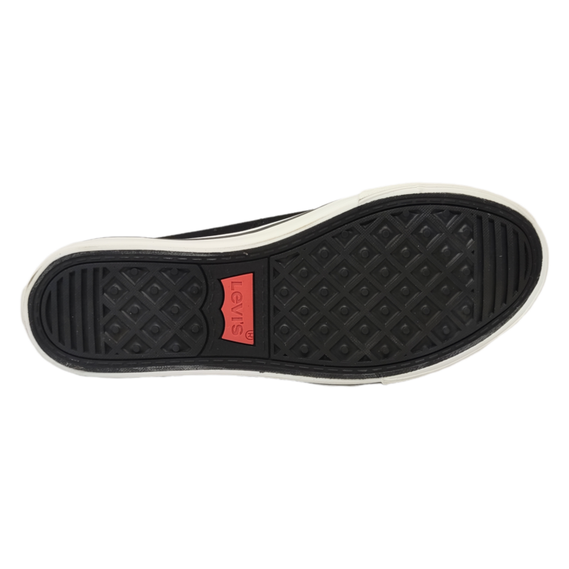Sneakers alte nere tipo Converse in tessuto per bambina con lacci elastici - Levi's 5 Sneakers alte nere tipo Converse in tessuto per bambina con lacci elastici - Levi's