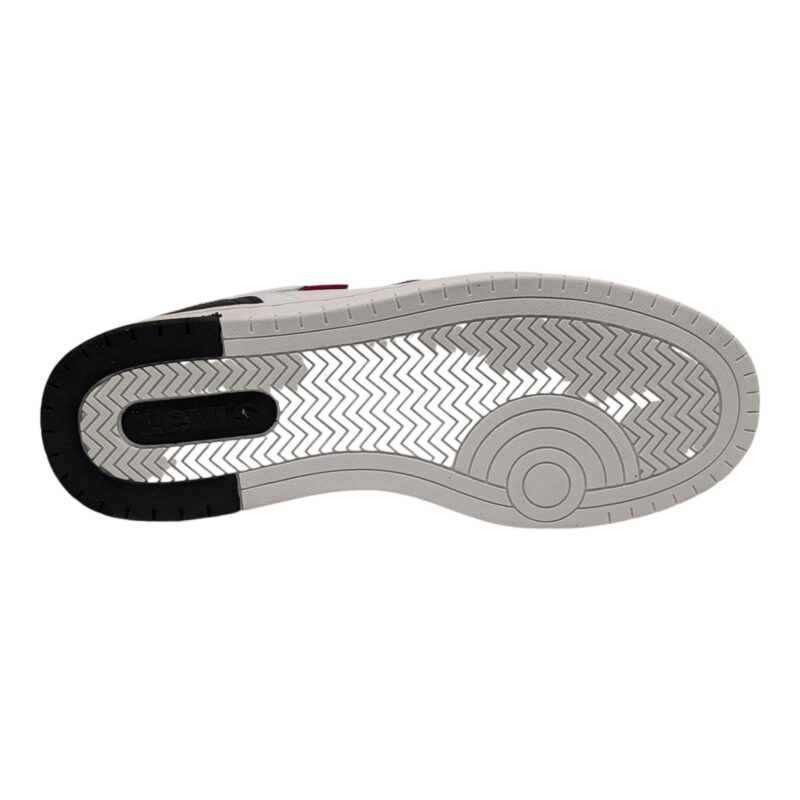 Sneakers alte per bambino bianco-grigie in similpelle con lacci - Levi's 5 Sneakers alte per bambino bianco-grigie in similpelle con lacci elastici - Levi's