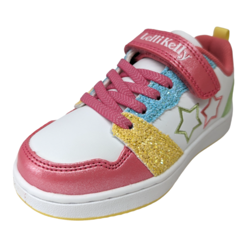 Sneakers bambina Daisy multicolor con strappo e lacci elastici - Lelli Kelly