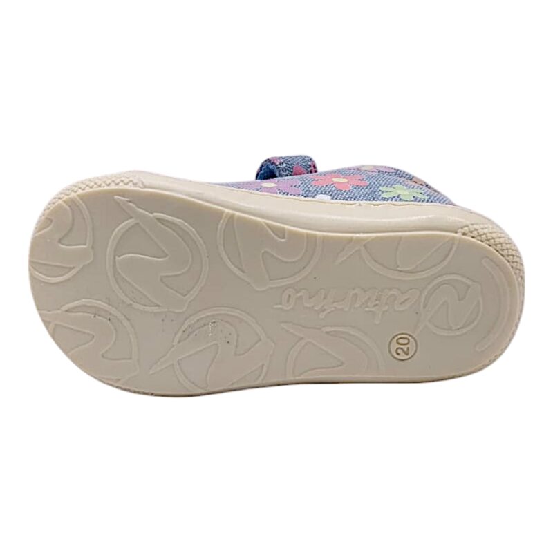 Sneakers bambina cocoon primi passi celeste multi magnolie e doppio strappo - Naturino