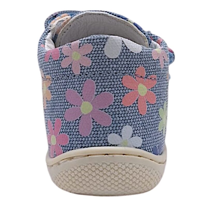 Sneakers bambina cocoon primi passi celeste multi magnolie e doppio strappo - Naturino