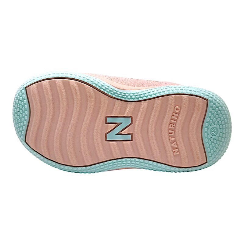 Sneakers bambina cocoon primi passi pink-turquoise con doppio strappo - Naturino
