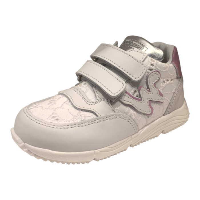 Sneakers bambina colore bianco fucsia con doppio strappo - Balducci