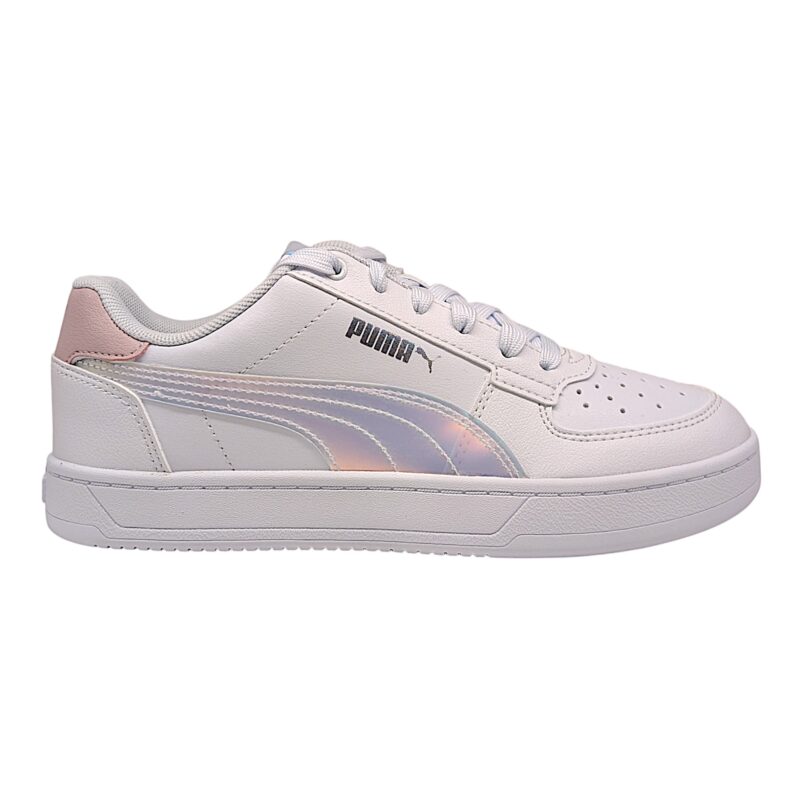 Sneakers bambina in similpelle con lacci elastici holo-white-mist silver (lojacono) - Puma