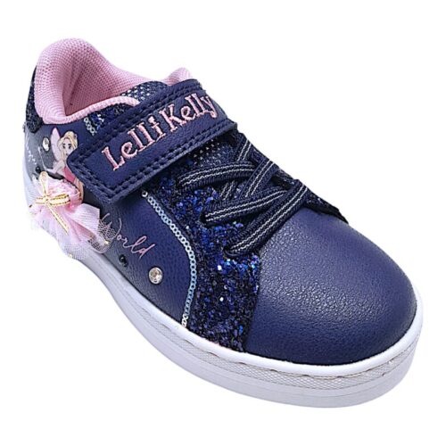 Sneakers bambina mille stelle blu con strappo e lacci - Lelli Kelly