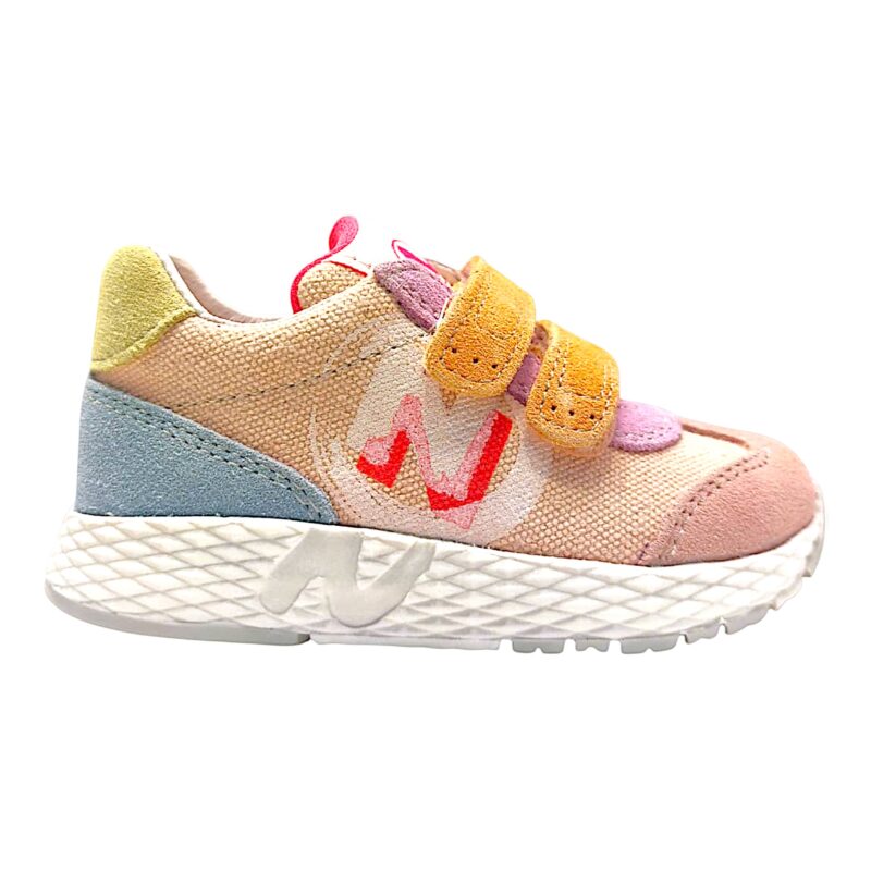 Sneakers bambina pink-light-dream con doppio strappo - Naturino