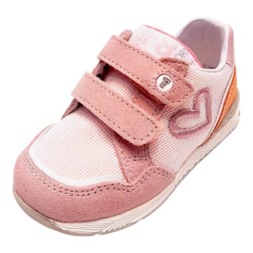 Sneakers bambina primi passi pink-candy con doppio strappo - Falcotto