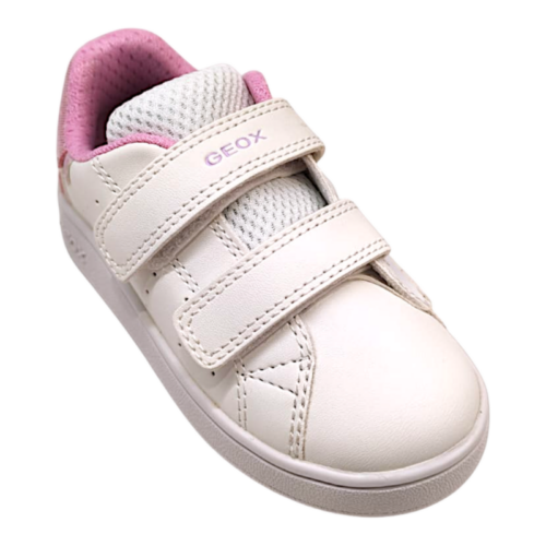Sneakers bambina white-pink glitter con doppio strappo - Geox 1 Sneakers bambina white-pink glitter con doppio strappo - Geox
