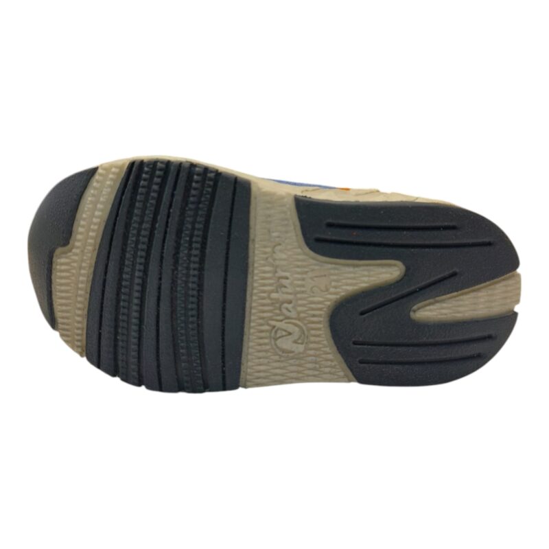 Sneakers bambino primi passi grey-oltremare-orange con doppio strappo - Naturino