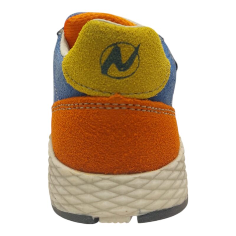 Sneakers bambino primi passi grey-oltremare-orange con doppio strappo - Naturino