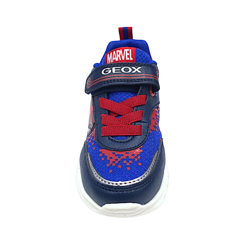 Sneakers bambino spider-man navy-red con strappo, lacci elastici e luci - Geox 4 Sneakers bambino spider-man navy-red con strappo, lacci elastici e luci - Geox