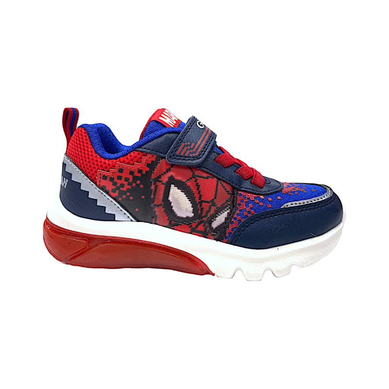 Sneakers bambino spider-man navy-red con strappo, lacci elastici e luci - Geox 2 Sneakers bambino spider-man navy-red con strappo, lacci elastici e luci - Geox