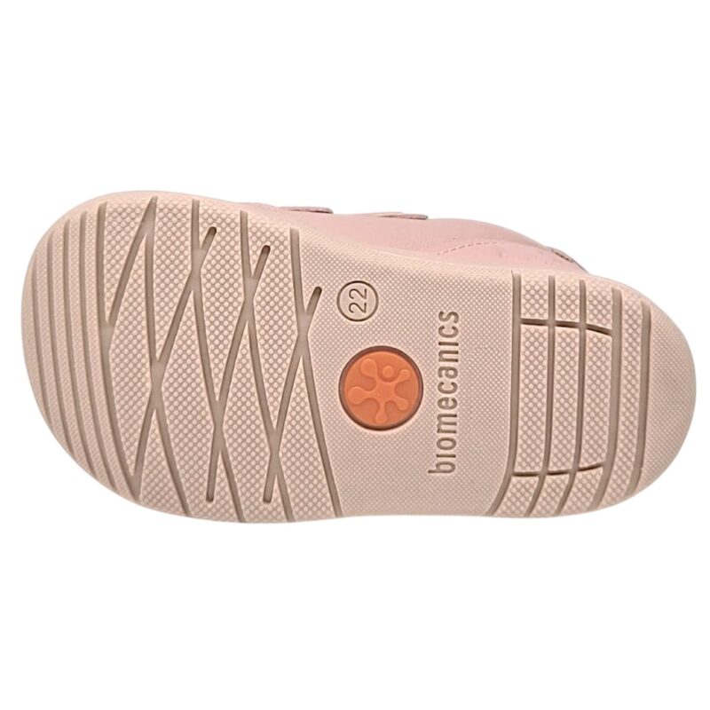 Sneakers barefoot primi passi rosa per bambina con stella cometa oro e due strappi - Biomecanics 5 Sneakers barefoot primi passi rosa per bambina con stella cometa oro e due strappi - Biomecanics
