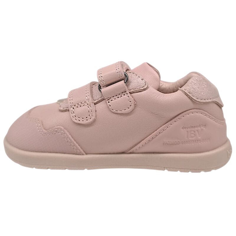 Sneakers barefoot primi passi rosa per bambina con stella cometa oro e due strappi - Biomecanics 3 Sneakers barefoot primi passi rosa per bambina con stella cometa oro e due strappi - Biomecanics