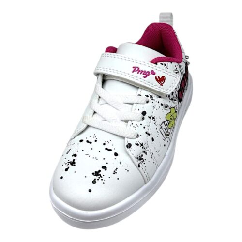 Sneakers bianche-multicolor per bambina con scritta love fucsia, strappo e lacci elastici - Primigi 8 Sneakers bianche-multicolor per bambina con scritta love fucsia, strappo e lacci elastici - Primigi