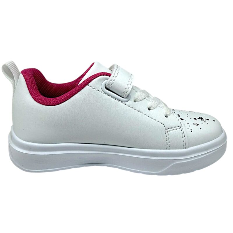 Sneakers bianche-multicolor per bambina con scritta love fucsia, strappo e lacci elastici - Primigi 2 Sneakers bianche-multicolor per bambina con scritta love fucsia, strappo e lacci elastici - Primigi