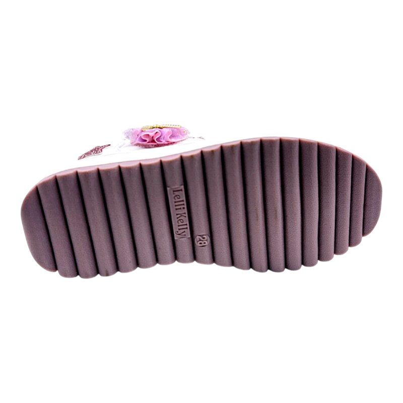 Sneakers bianche per bambina con stelle glitterate fucsia, orsetto laterale, gonna rimovibile, luci, chiusura a strappo e lacci elastici - Lelli Kelly 5 Sneakers bianche per bambina con stelle glitter fucsia, orsetto laterale, gonna removibile, strappo e lacci elastici - Lelli Kelly