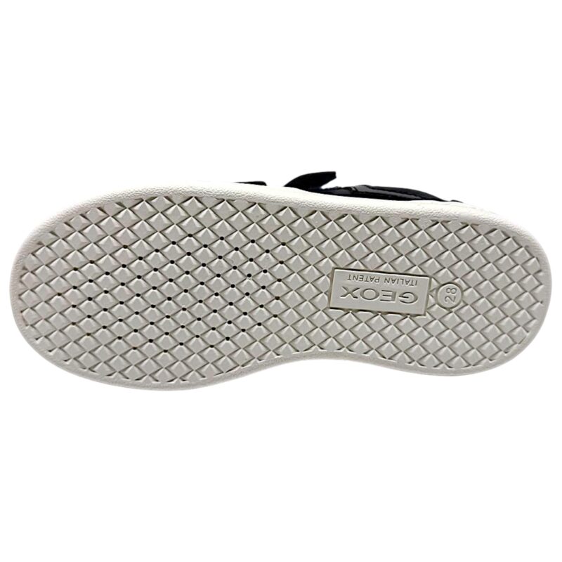 Sneakers blu in similpelle per bambina-ragazza con cuore laterale blu tono su tono e doppio strappo - Geox 5 Sneakers blu in similpelle per bambina con cuore laterale tono su tono e doppio strappo - Geox